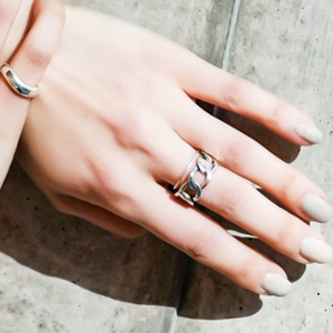 ☆ Silver ☆ CONNY SILVER925 Hollo chain ring 9mm Ladies Fashion Ring Fashion Ring Ring Rings 11