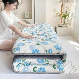 Duvet mattress soft portable sleeping pad folding pad Folding roll up double single mattress flo -rounge 90x200cm