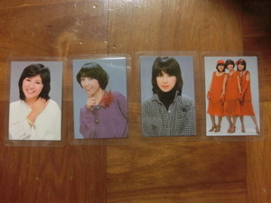 4 Laminated Card Candies Miki Fujimura Yoshiko Ito Ran Tanaka (1970s)