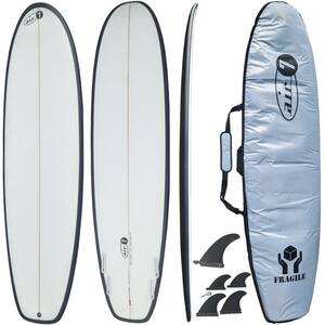 244cm Carbon 8'0 Surfboard Case with Detachable 5 Fins Longboard Set From Beginner to Advanced 77L