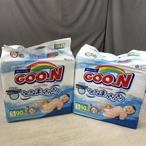 O610] GOON 2 pieces set S size 90 sheets for the first time diaper diaper tape Elleair 4-8kg Goon