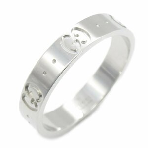 GUCCI Gucci Ring / Ring icon Ring Silver type K18WG (White Gold) Used Unisex