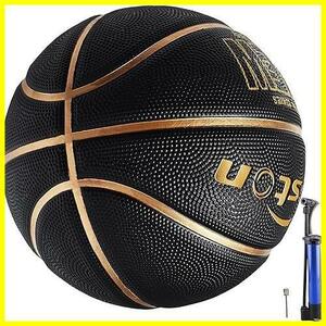 ★ Black ★ SENSTON basketball No. 7, indoor/outdoor basketball adult/youth basketball competition with training pump