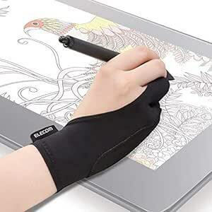 ELECOM LCOM LCD Tablet Glove 2 Finger gloves L size Malova Prevention Function Liquid tab/plate tab/Pentab/iPad/