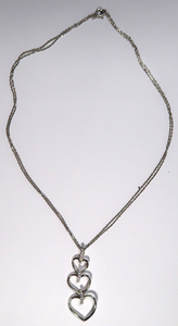 FOLLI FOLLI, Necklace, 3 Heart, Silver 925, used