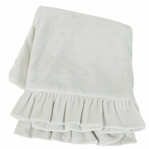 Blanket with frilled cute cute 70 × 110cm Skin hanging poncho soft halfquet crystal fried crystal flannel laundry gray
