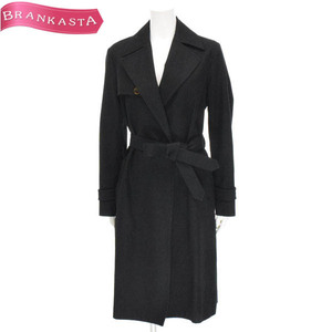 【Beauty】 HELMUT LANG Women's Long Gown Coat Trench Coat 1 Button S~M Equivalent Black [Great Thanksgiving] ★41BD22