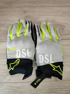 ALPINESTARS x DIESEL Collaboration Model AS-DSL Shotaro Glove Summer 925 Light Gray Yellow S Size