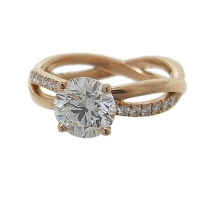 Devias De BEERS Infinity Diamond Ring K18PG Diamond Jewelry Used