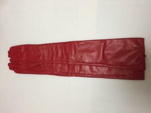 Valuable 1 sheet red Long Long Glove ● Genuine Red 60cm Size XXL Free Shipping