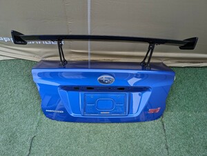 【Beauty products! ] SUBARU genuine trunk + STI genuine dry carbon GT wing set blue (blue) WRX STI VAB/A type rear spoiler wing