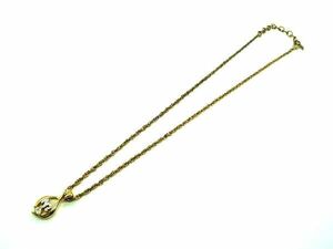 NINA RICCI Ninarich Rhine Stone Necklace Pendant Accessory Ladies Gold DD8805