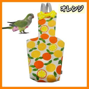 Orange Pattern Bird Clothing Bird Suit Bird Diatic M parco cute Flight Suit