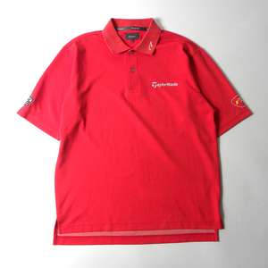 Taylor Made Taylormade 25th Anniversary Semi Deco Wappen Polo Shirt Chest Logo Embroidery Golf Wear O Red Made in Japan M0314-24