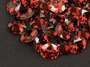 ★ Red Color Cubic Jilconia Ruth 12mm Large amount of about 15 pieces Approximately 15 pieces Artificial diamond round brand cut NW74