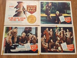 Original Ruby Card for the U.S. Theater ★ Jack Lemon ★ Mickey Rooney ● Unpublished Army Comedy 1957 ● Operation Mad Ball: 7 types