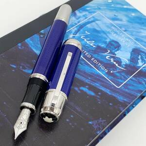 1 yen ~! MONTBLANC Montblanc Fountain Pen Jouvernne Writers Series 2003 Limited Blue Pen Tip K18 750 4810