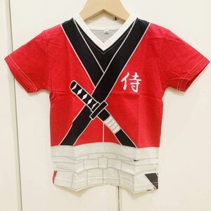 New SALE 110cm List price 1,980 yen T-shirt Narikiri Samurai Kids 100% cotton Japanese style children boys