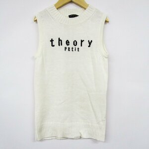 Theory Sleeve Knit Front Logo Kids For Girls 140 Size White THEORY