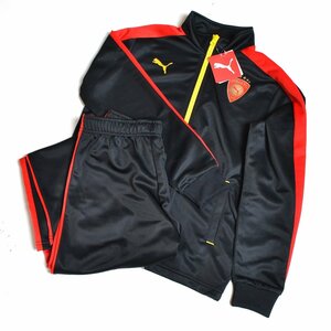 ◆ 486137 PUMA PUMA Upper and lower set up jersey track jacket pants size 150 Kids Children Junior Boy Black