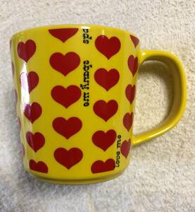 Popular ☆ XJAPAN ☆ Hide ☆ Yellow Heart Mug Cup ☆ New unopened