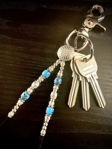 ★ Rare Vintage Pipe Beads with Turquoise Keychain Keyring Ron Herman Ron Herman Buy Sieste Peau Siesta Paw D11