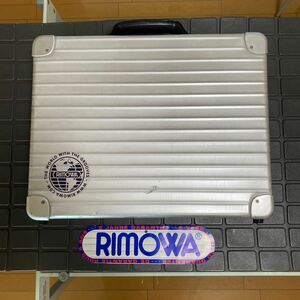 Discontinued/Rare/Rare [RIMOWA] Rimowa Savanna Attache Case Trunk Case Aluminum Gully Mincase Genuine Leather Cover New made in Germany