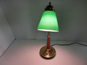 Taisho Roman Nordic Village Works Fine Stand Light Table Lamp Night Stand Green Glass