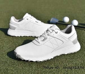 New golf shoes Men's sneaker athletic shoes Sports shoes spikeless durable 4E Fit feeling super lightweight comfort white 28.0cm