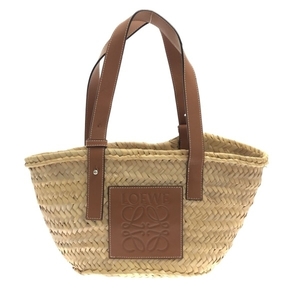 Loewe LOEWE Tote bag basket straw x leather beige x brown basket bag bag