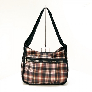 LeSport Sack LESPORTSAC Shoulder Bag -Les Poniron Black x Beige x Multi -Check Pattern/Diagonal Bag