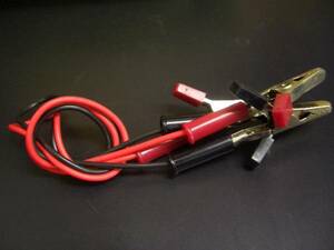 ★ Red and black with a crocodile clip lead 2 home -domestic product power wiring minom cyclip 5 pieces each is an ant shipping 250 yen ★