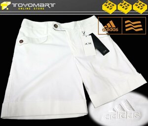 G76 ● Adidas Golf Adidas Golf (Women's) ● N60089 New Curotto Pants White/OT Price 9900 yen