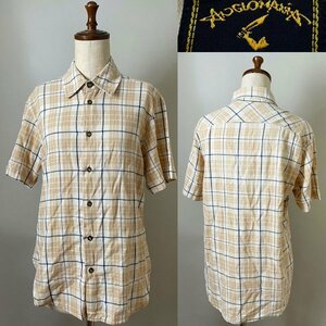 ★ [Made in Domestic Genuine Italy] Anglomania Vivienne Westwood Anglomania Viviennes Westwood Check Pattern Short Sleeve Shirt 44
