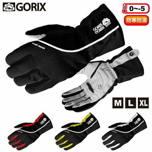 GORIX Gorix Bicycle Cycle Glove Size L Black Black (GW-TF2A) Windproof Dropproof Gloves Insurance Bike Winter Cycling