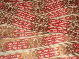 Cigar Box TRIM Label Gallant Knight 30 sheets