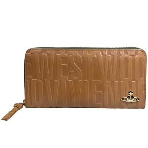 VIVIENNE WESTWOOD Vivien Westwood 3118V512 Bridal Box Long Wallet Round Fastener Leather Beige