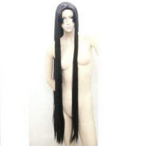 [Free Shipping] Super Long Straight Wig Cosplay (FU-120 Black) Halloween Comiket Anime Game Photo Session Stage