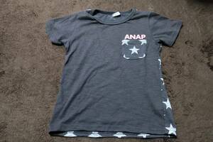 ● ○ ● ANAP * Star pattern T -shirt * Black * 110cm ● ○ ●