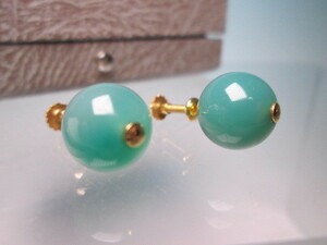 ☆ Antique K18 with 1,1cm earring case 5,24g