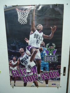 Poster ◆ NBA Bucks Glenn Robinson 1995/Basketball about 56.5 × 87.5cm