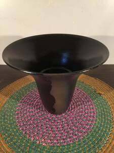 [Interior accessories] Raw flower pottery #34 Mitsuyama special type black gray / flower flower base dried flower flower flower vase flower vase bonsai bonsai