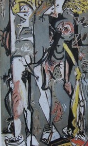 Jackson Pollock, "Futari", rare painting drawings, good condition, with new trees and foreheads, shipping included, overseas painter