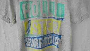 Hollister T -shirt Graphic Gray Print Short Sleeve Tops Tops Men New M Short Sleeve