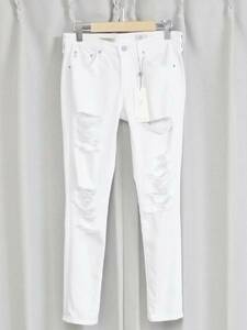 ◆ Limited Sold Out AG AG Agey Jeans Stretch Crush Skinny White Denim THE LEGGING ANKLE Super Skinny Ankle USA Made in USA