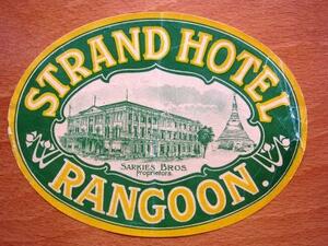 Hotel label ■ Strand Hotel 20s ■ Sticker