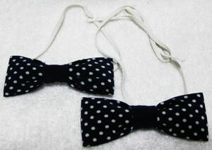 [Twins / Child] Bow Tie Handmade for Infant Children Down Blow x 2 polka dots