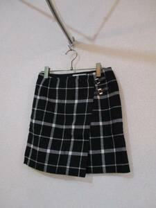 PRIVATELABEL Black x White Tight Mini Wind Skirt (USED) 112215
