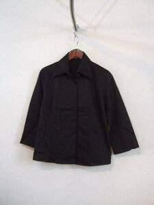 INE Black Collar 7 -minute sleeve shirt (USED) 30115②