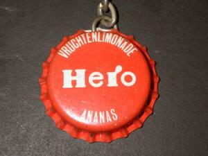 Vintage ◆ Keychain ◆ 9 ◆ Crown ◆ Bottle lid ◆ HERO ◆ Retro ◆